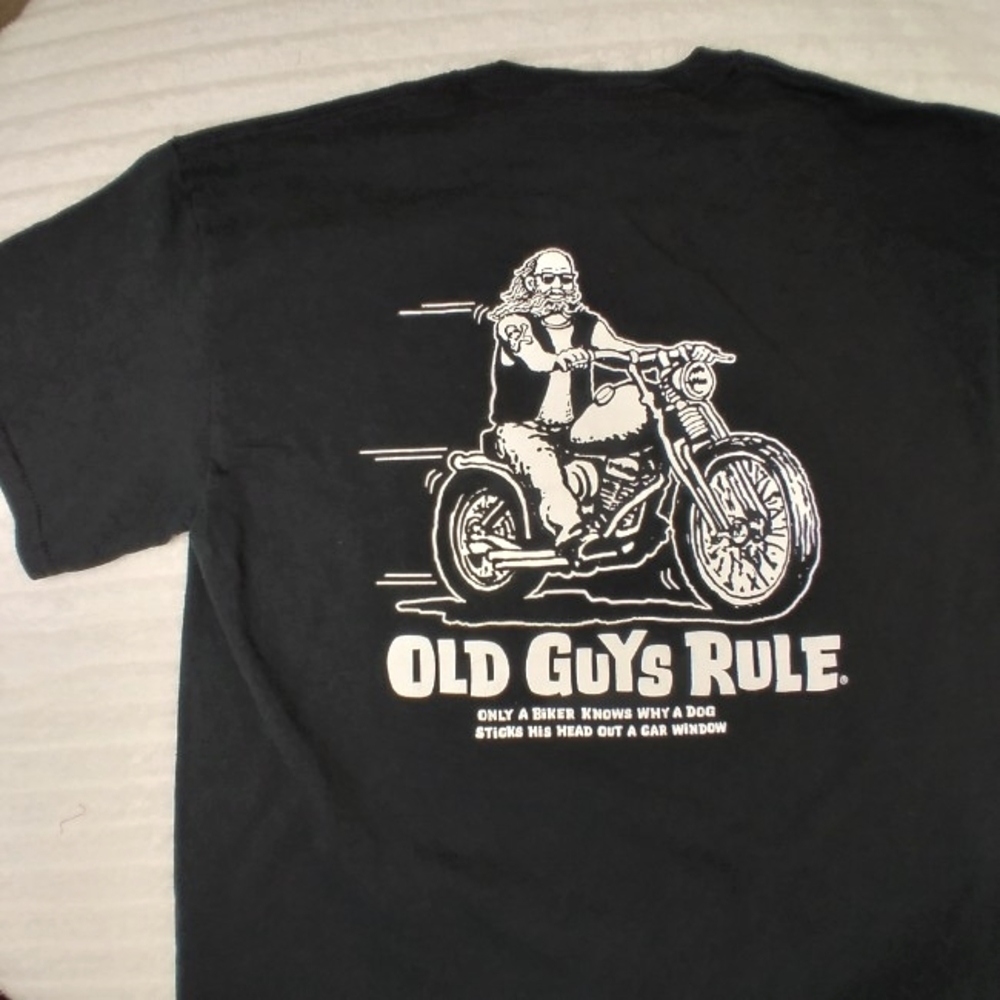 Old Guys Rule BIKER Graphic Tee Shirt M